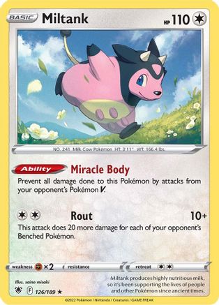 Miltank 126/189 - SWSH10 Astral Radiance Holofoil