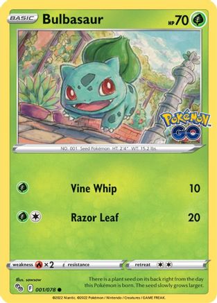 Bulbasaur 001/078 - Pokemon GO