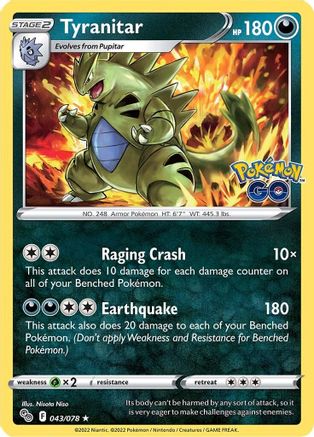 Tyranitar 043/078 - Pokemon GO Holofoil