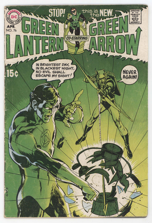 Green Lantern 76 DC 1970 VG FN Neal Adam Denny O'Neil Green Arrow