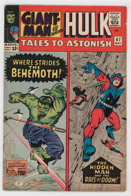 Tales To Astonish 67 Marvel 1965 VG FN Giant-Man Hulk Jack Kirby Stan Lee