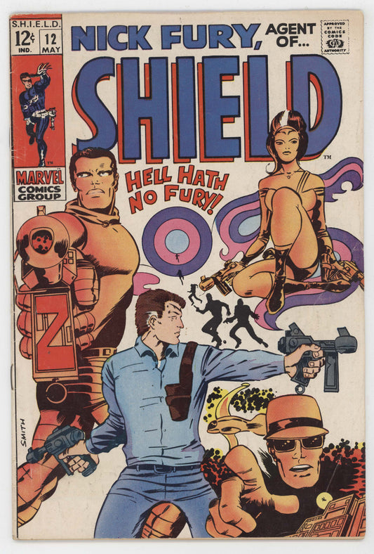 Nick Fury Agent Of Shield 12 Marvel 1969 VG FN Frank Springer Space Station