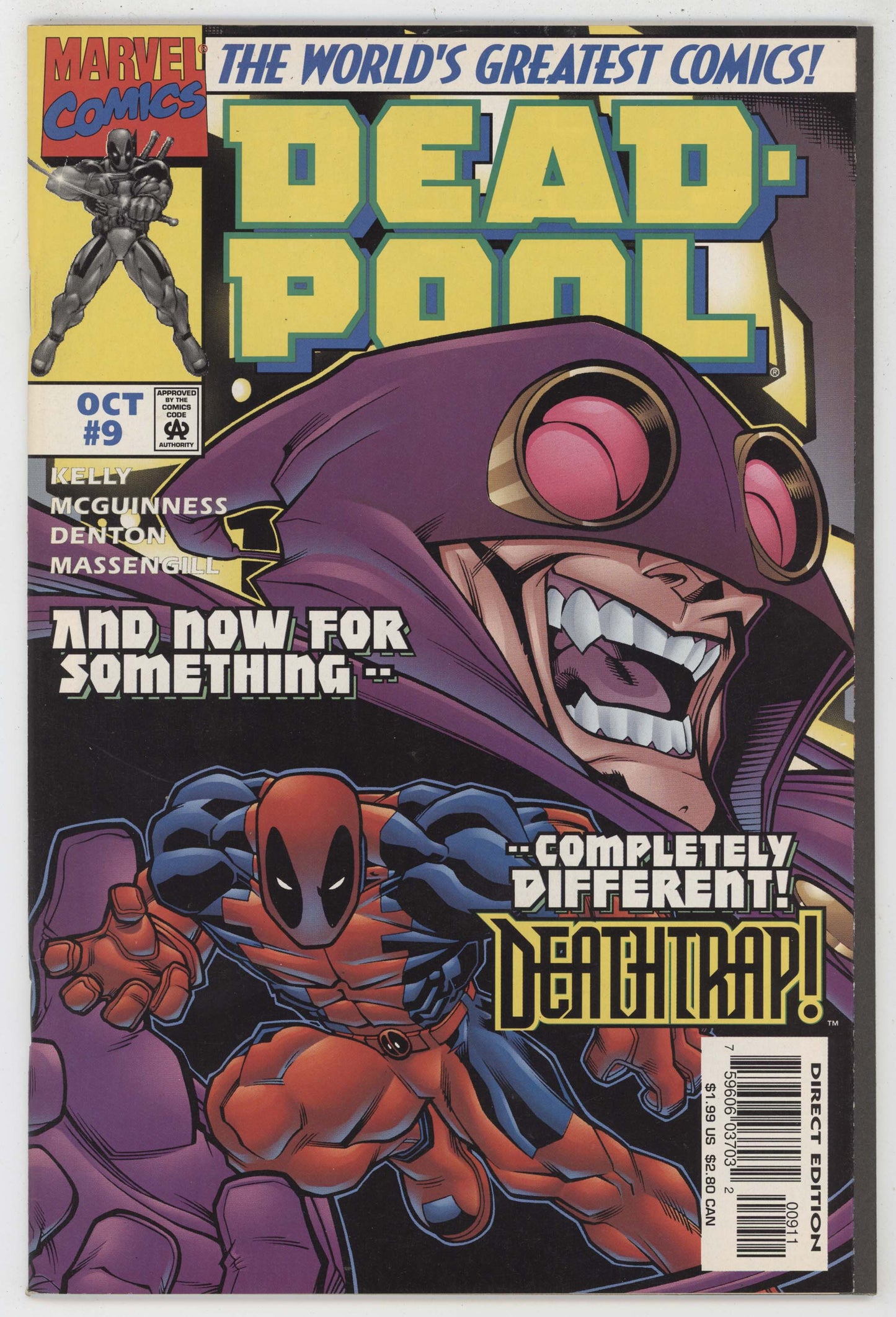 Deadpool 9 Marvel 1997 NM Joe Kelly Ed McGuinness Typhoid Mary