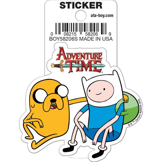 Adventure Time: Finn & Jake Sitting Die Cut Vinyl Sticker - 3"