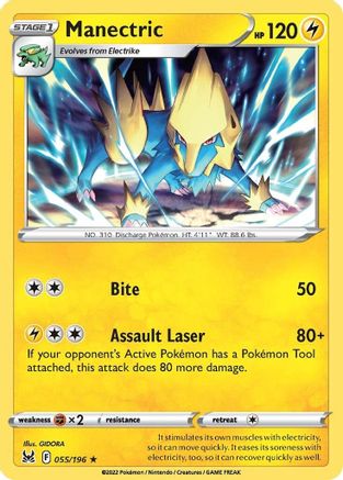 Manectric 055/196 - SWSH11 Lost Origin - Golden Apple Comics