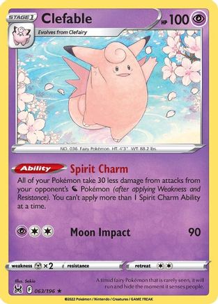 Clefable 063/196 - SWSH11 Lost Origin