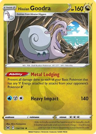 Hisuian Goodra 134/196 - SWSH11 Lost Origin Holofoil