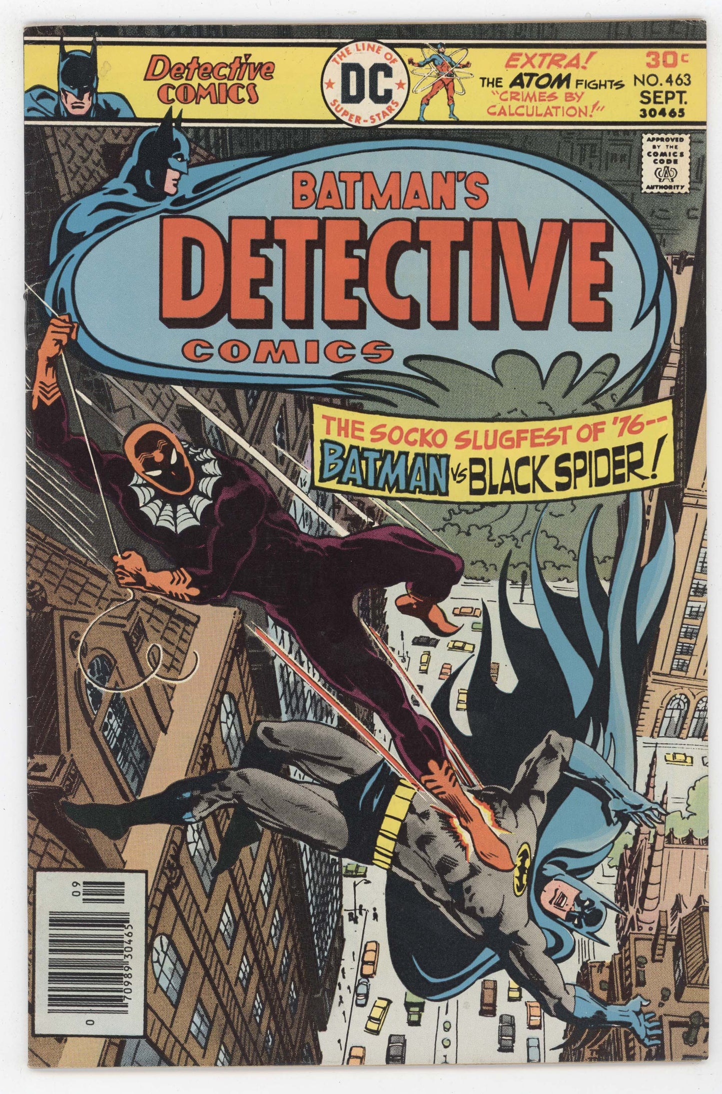 Batman Detective Comics 463 DC 1976 FN VF Ernie Chan Black Spider Atom Calculator