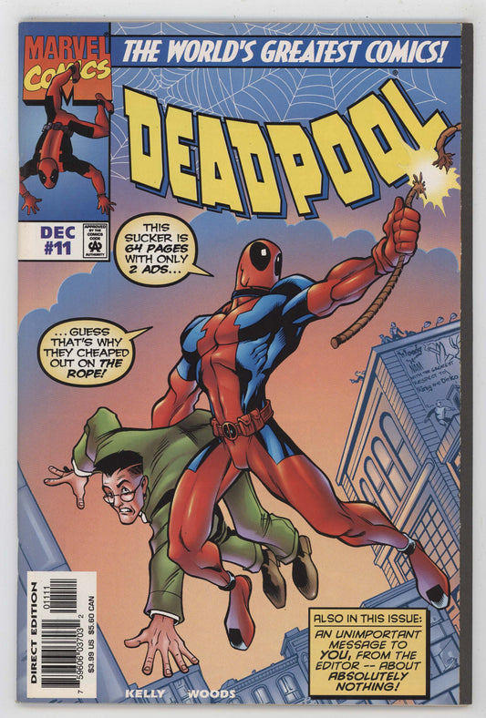 Deadpool 11 Marvel 1997 NM- 9.2 Joe Kelly Amazing Fantasy 15 Homage