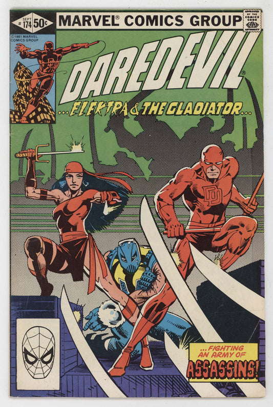 Daredevil 174 Marvel 1981 FN Frank Miller Klaus Janson Gladiator Elektra 1st Hand