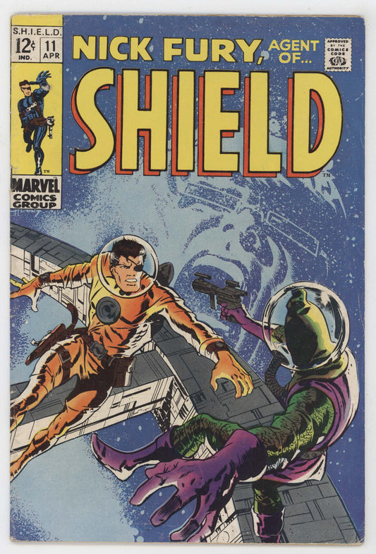 Nick Fury Agent Of Shield 11 Marvel 1969 FN Frank Springer Space Station
