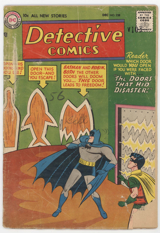 Batman Detective Comics 238 DC 1956 GD Sheldon Moldoff Martian Manhunter Robin