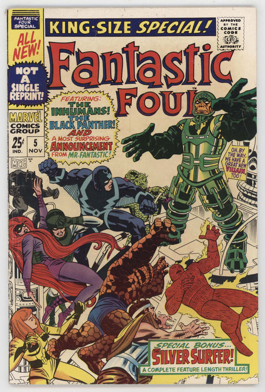 Fantastic Four Annual 5 Marvel 1967 FN 1st Psycho Man Black Panther Inhumans