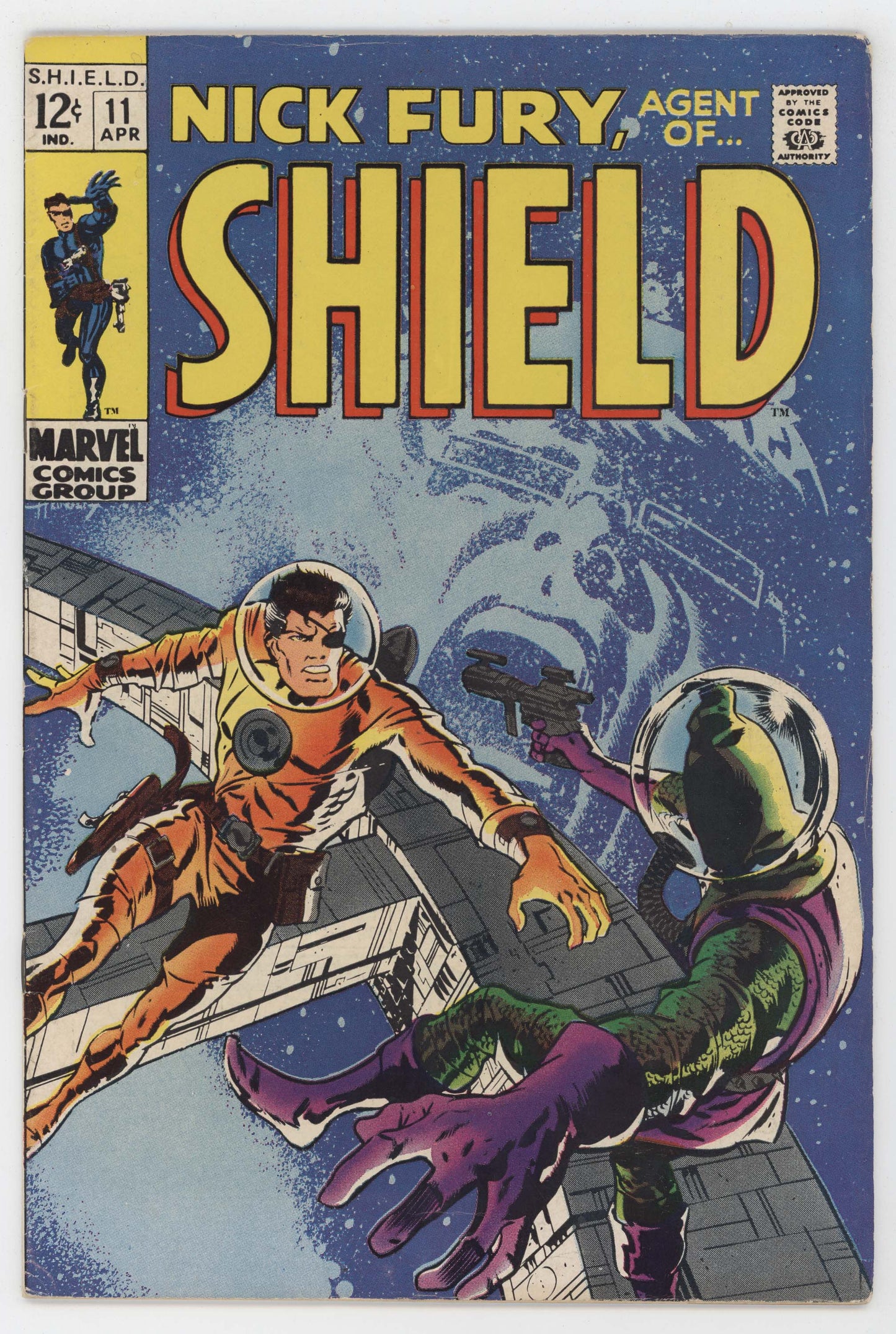 Nick Fury Agent Of Shield 11 Marvel 1969 FN Frank Springer Space Station