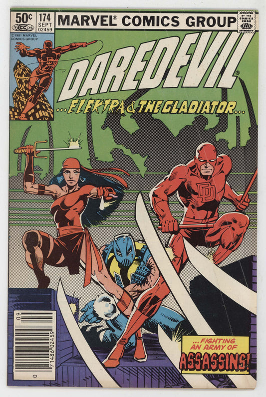 Daredevil 174 Marvel 1981 VG FN Frank Miller Klaus Janson Gladiator Elektra 1st Hand