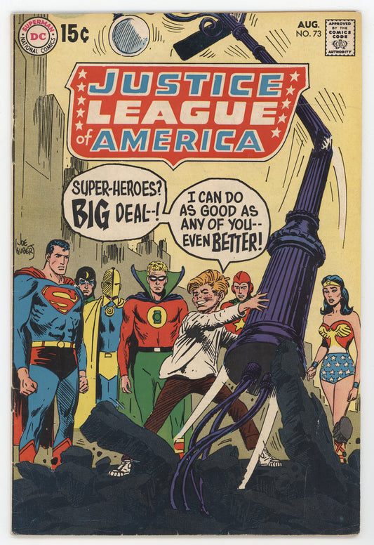 Justice League Of America 73 DC 1969 FN Superman Wonder Woman Dr Fate Green Lantern