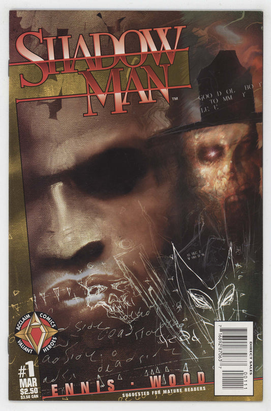 Shadowman 1 A Acclaim 1997 NM Garth Ennis Ashley Wood Valiant