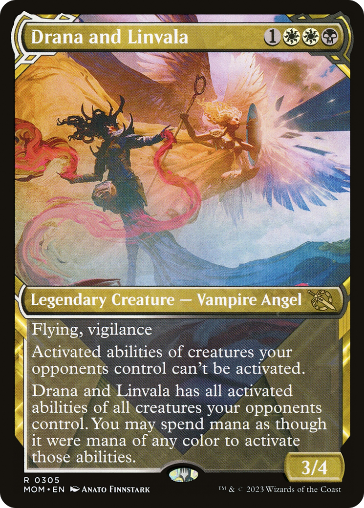 Drana and Linvala (MOM-305) - March of the Machine: (Showcase) Foil