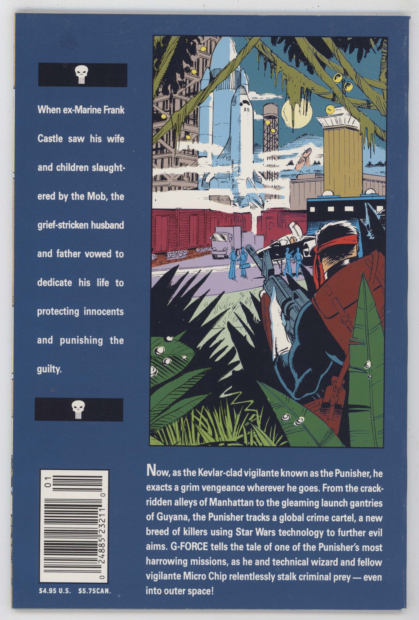 Punisher G-Force GN 1 Marvel 1992 FN Mike Baron Jimmy Palmiotti Space Shuttle