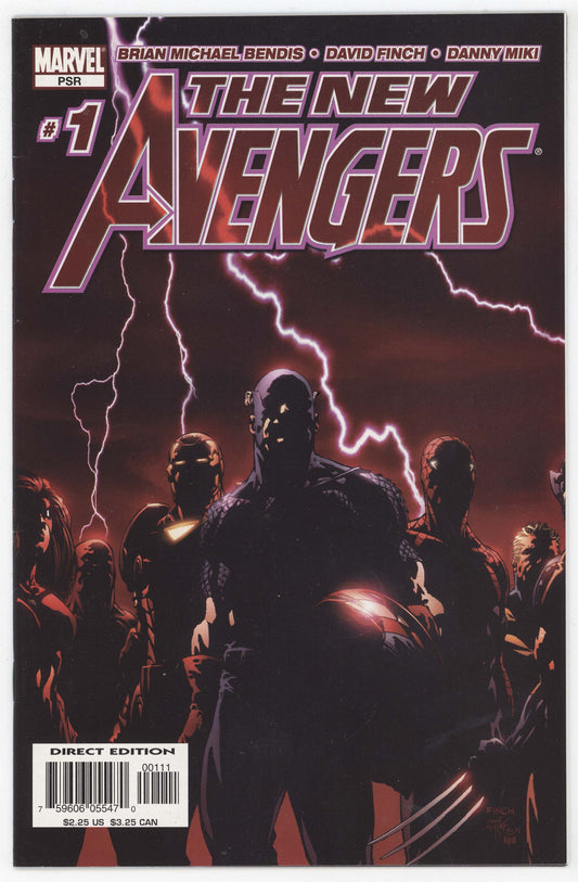 New Avengers 1 A Marvel 2005 NM- 9.2 Captain America Spider-Man Wolverine Sentry