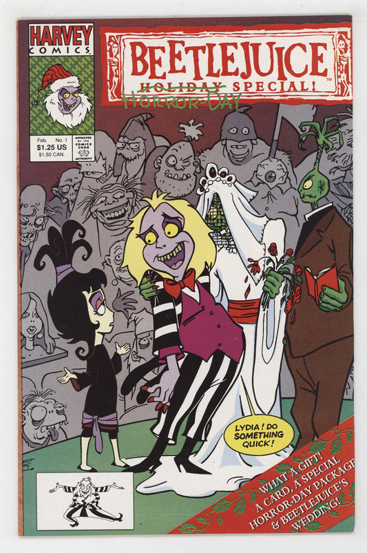 Beetlejuice Holiday Special 1 Harvey 1992 NM Christmas Wedding