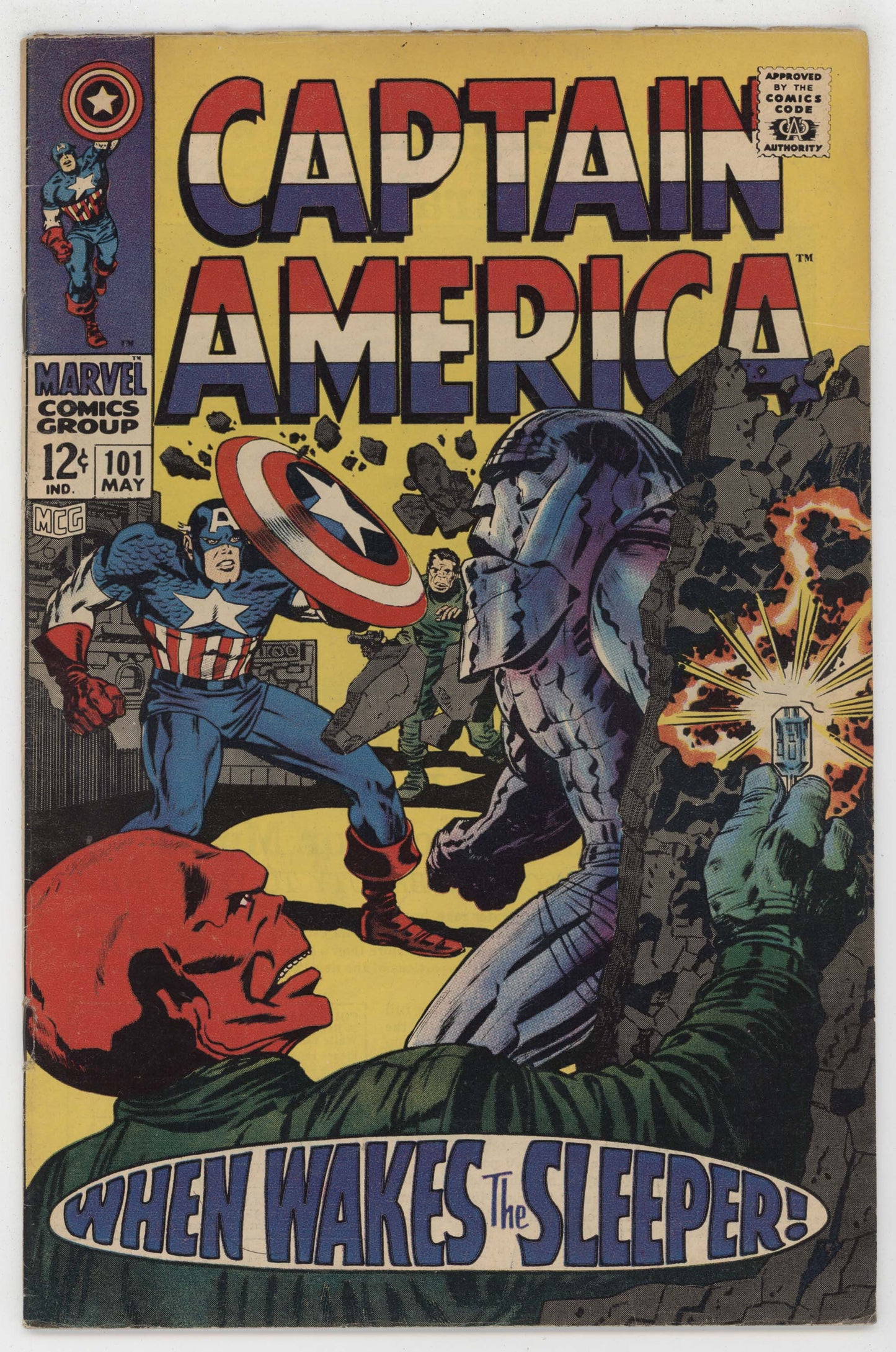 Captain America 101 Marvel 1968 VG FN Red Skull Nick Fury Stan Lee Jack Kirby