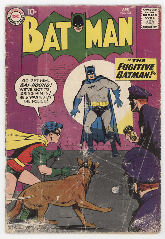 Batman 123 DC 1959 GD Curt Swan Fugitive Bat-Hound Robin Joker