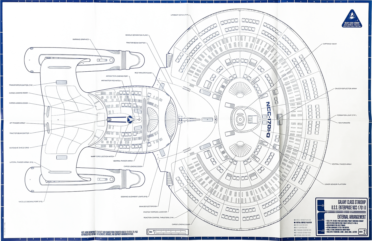 GCS: Posters (USS Enterprise NCC-1701-D), Star Trek Blueprints (Vintage)