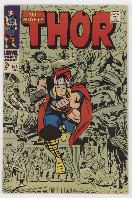 Mighty Thor 154 Marvel 1968 FN VF Stan Lee Jack Kirby Loki 1st Mangog