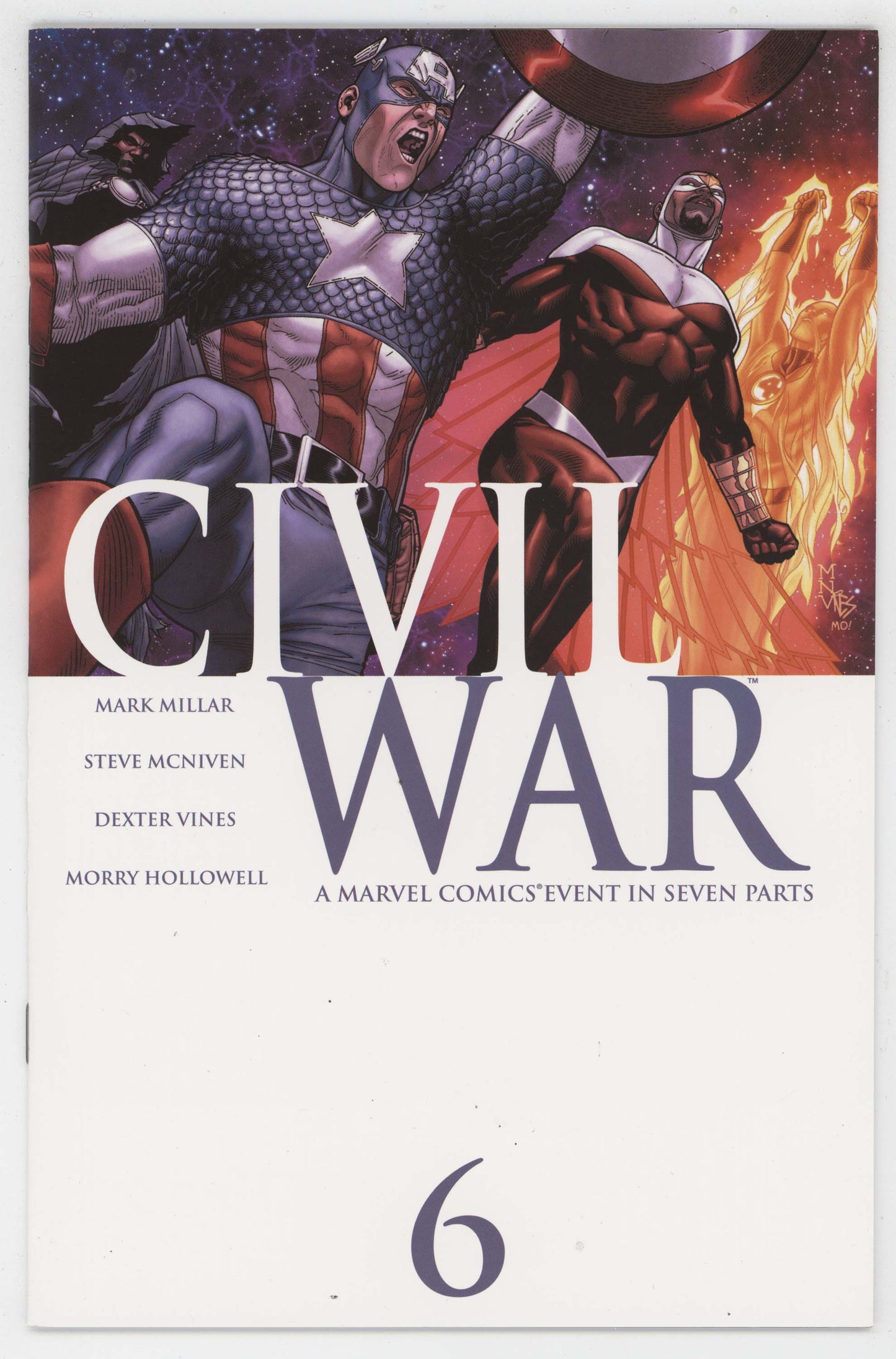 Civil War 6 A Marvel 2006 NM- 9.2 Mark Millar Spider-Man Venom Bullseye