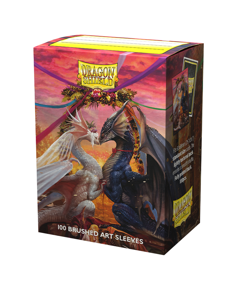 Dragon Shield: Standard 100ct Brushed Art Sleeves - Valentine Dragons 2023