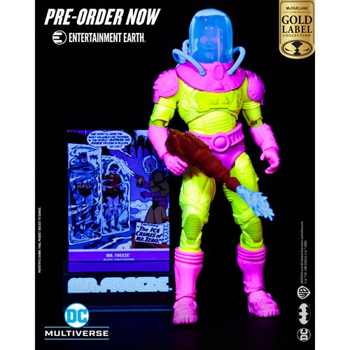 DC Multiverse Mr. Freeze Black Light Gold Label 7-Inch Scale Action Figure - Entertainment Earth Exclusive