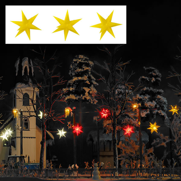 Busch 5415 HO Scale Illuminated Star -- Yellow pkg(3) - Golden Apple Comics
