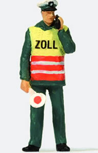 Preiser 28100 HO Scale Individual Figure -- Customs Officer Wearing Safety Vest