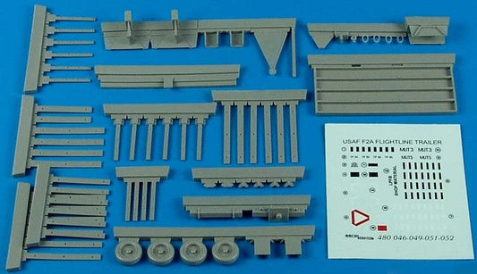 Aerobonus 480049 1/48 USAF Flightline F2A Steel-Type Platform Trailer w/Racks
