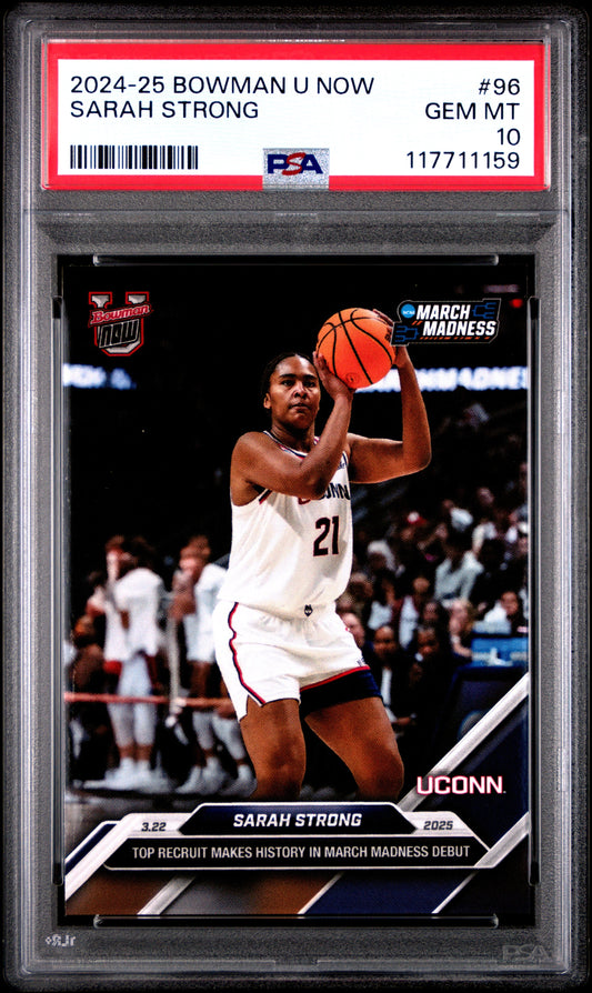 Graded 2024 Topps Bowman U Now Sarah Strong #96 Rookie RC Basketball Card PSA 10 Gem Mint