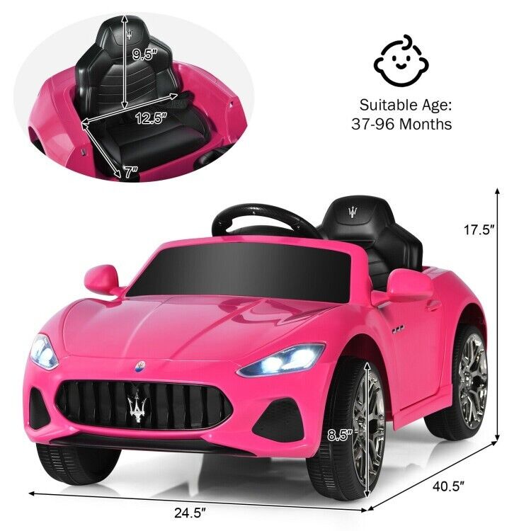3-Speed Remote Control LED Ride On Car with Lights and Music for Kids - Perfect Toddler Toy Gift