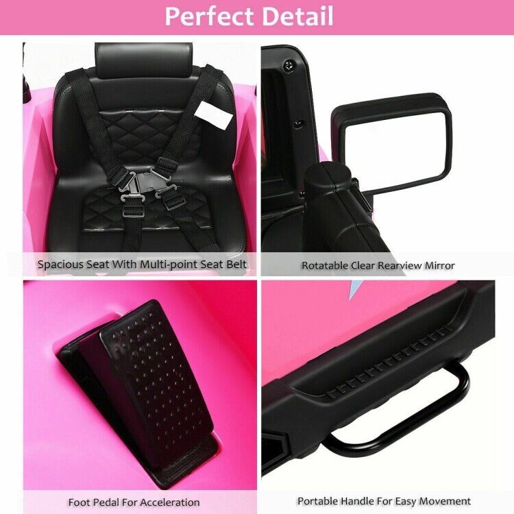 3-Speed Ride-On Truck with MP3 Player, Remote Control, and LED Lights for Safe and Fun Playtime