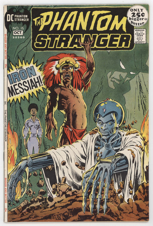 Phantom Stranger 15 DC 1971 FN VF Neal Adams Iron Messiah Shaman Zombie Robot
