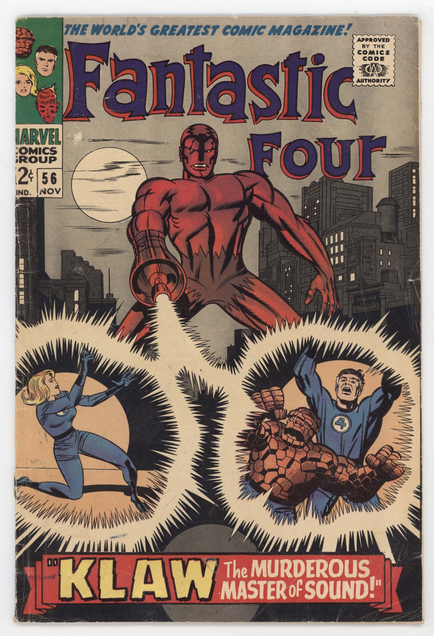 Fantastic Four 56 Marvel 1966 VG Klaw Silver Surfer Inhumans Black Panther