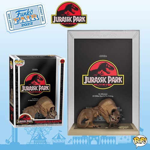 Funko Pop! Jurassic Park Tyrannosaurus Rex Velociraptor Movie Poster with Case