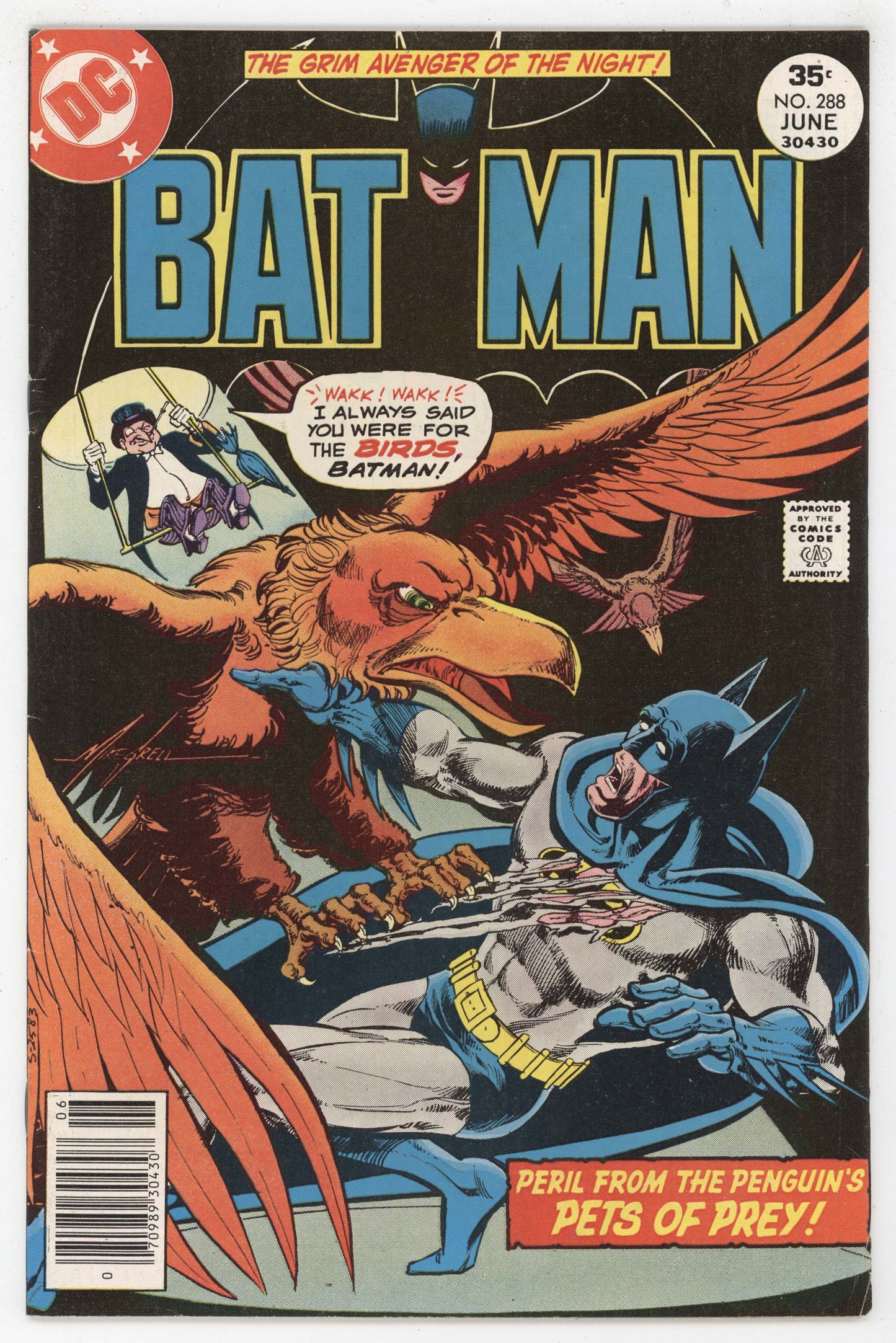 Batman 288 DC 1977 FN VF Mike Grell Penguin