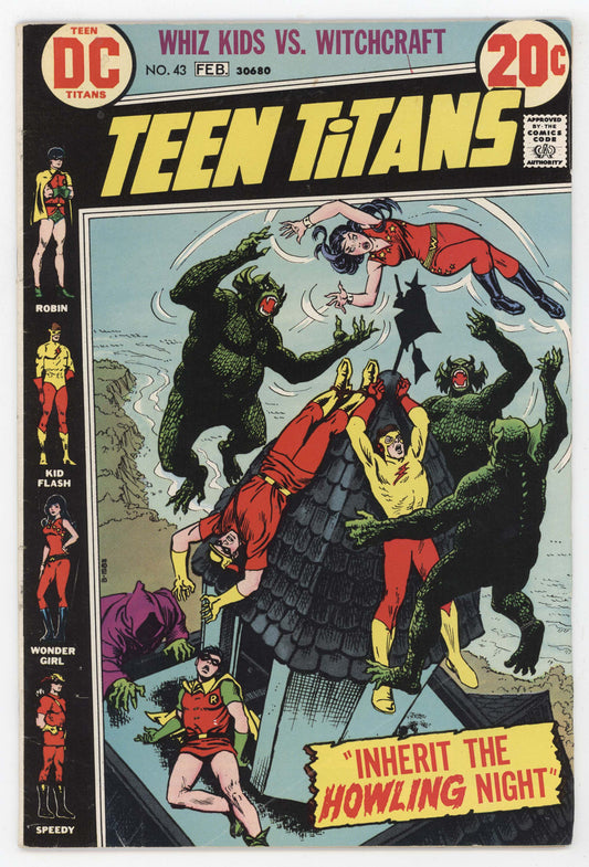 Teen Titans 43 DC 1973 FN Nick Cardy Robin Wonder Girl Kid Flash Speedy Demons