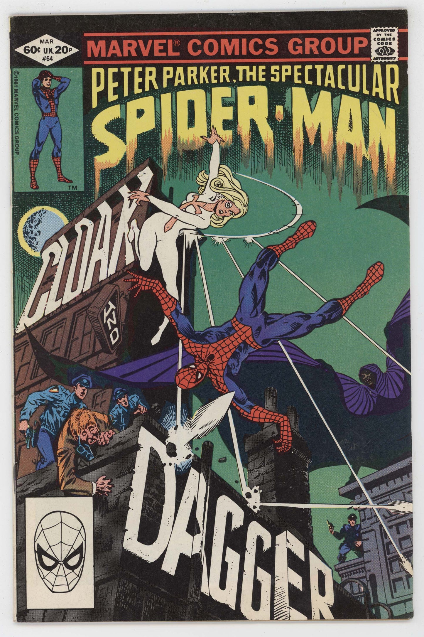 Spectacular Spider-Man 64 Marvel 1982 FN 1st Cloak Dagger Ed Hannigan