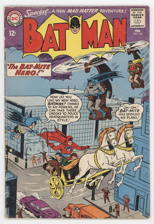 Batman 161 DC 1964 VG Bat-Mite Robin Mad Hatter Sheldon Moldoff