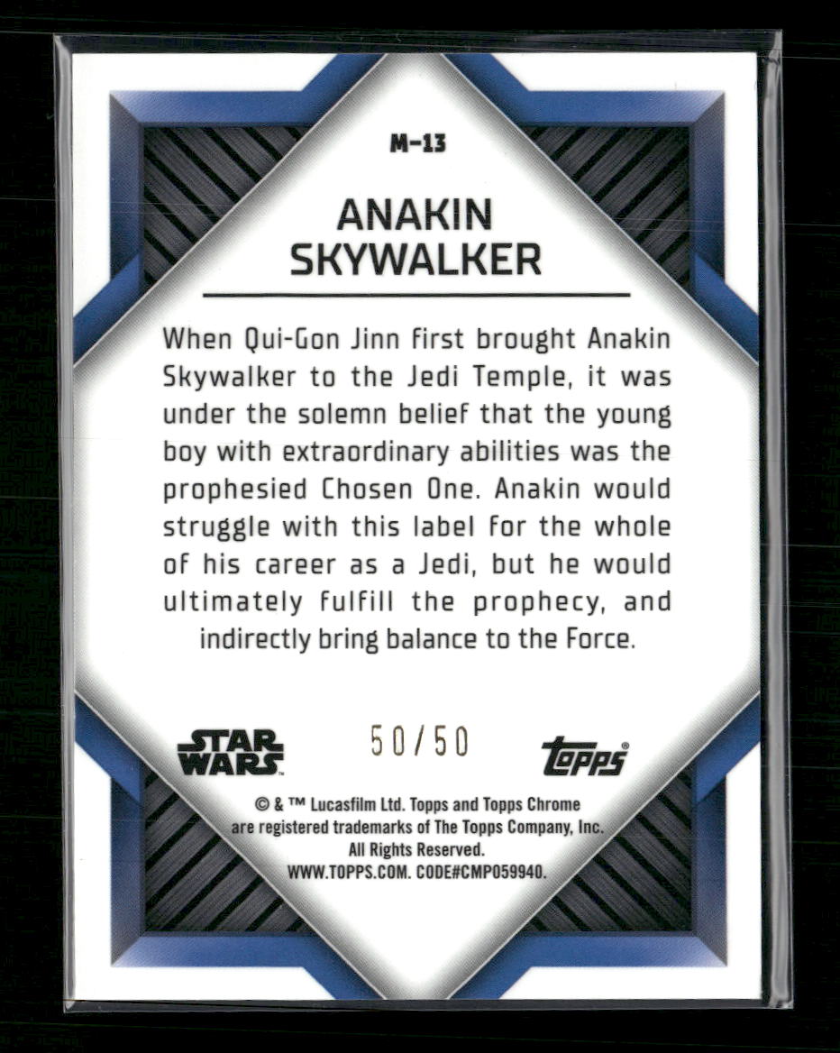 Anakin Skywalker 2023 Topps Chrome Star Wars #M-13 Monikers /50