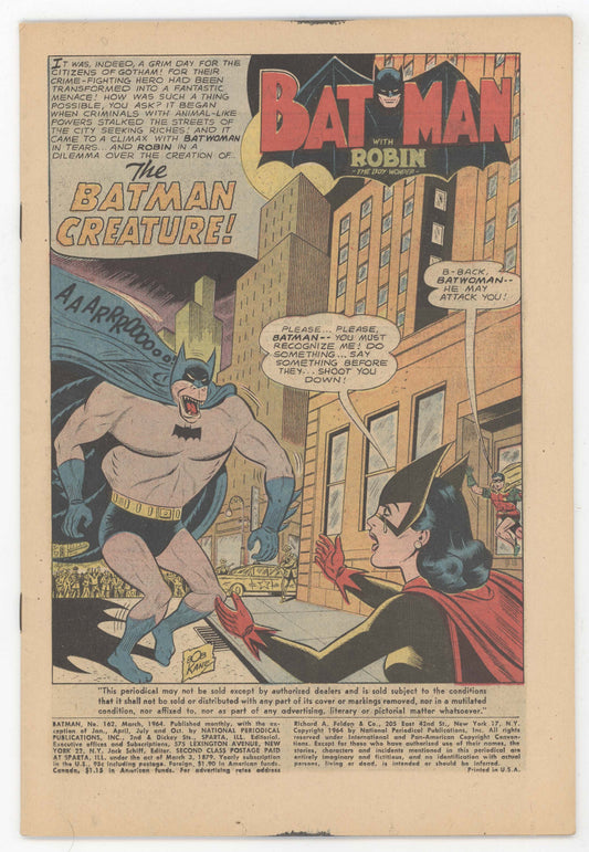 Batman 162 DC 1964 PR Batwoman Bat-Hound Robin Sheldon Moldoff