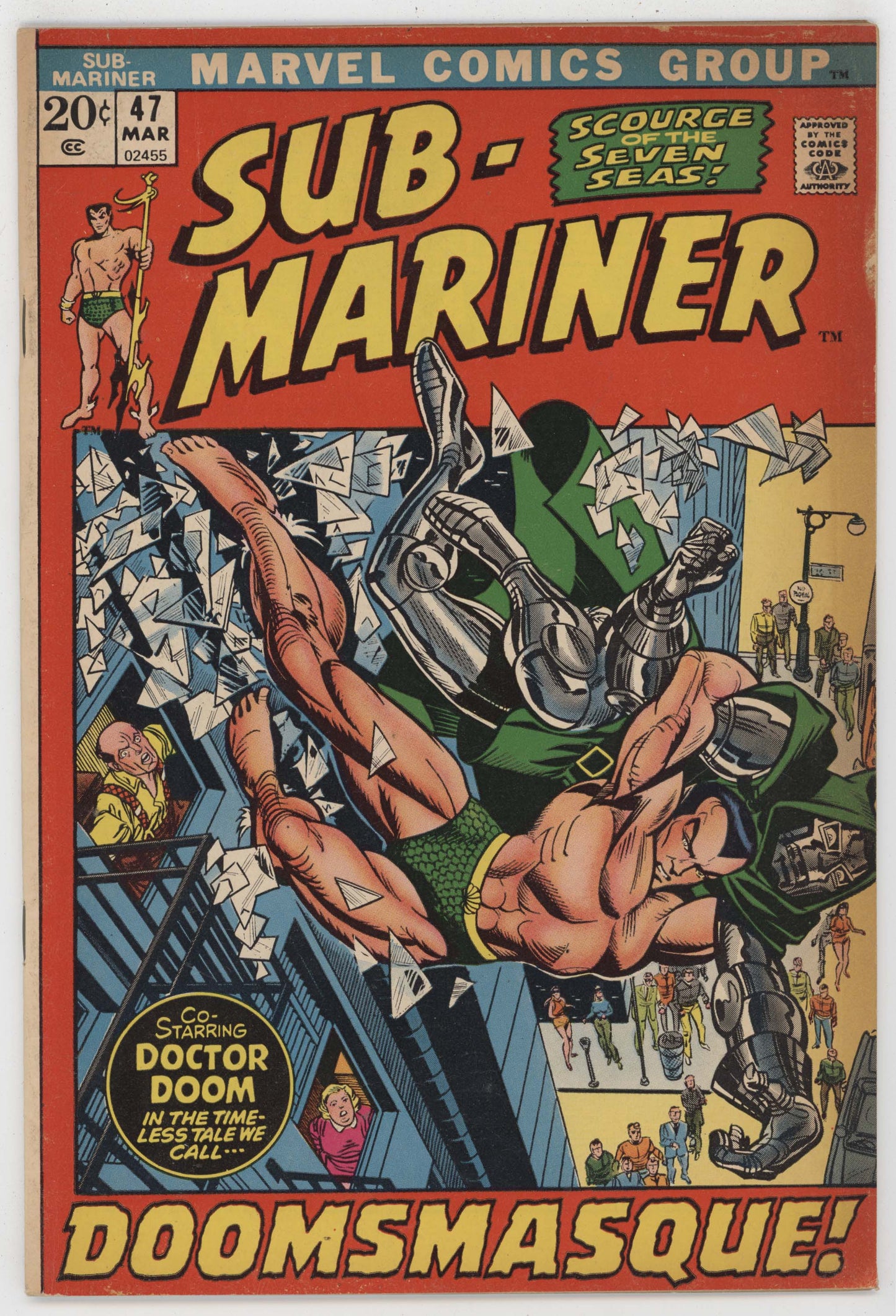 Sub-Mariner 47 Marvel 1972 VG Gil Kane Gerry Conway Namor Dr Doom