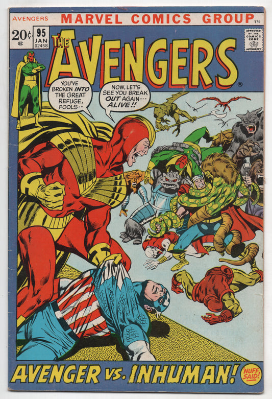 Avengers 95 Marvel 1972 VG FN Kree Skrull Iron Man Captain America Thor