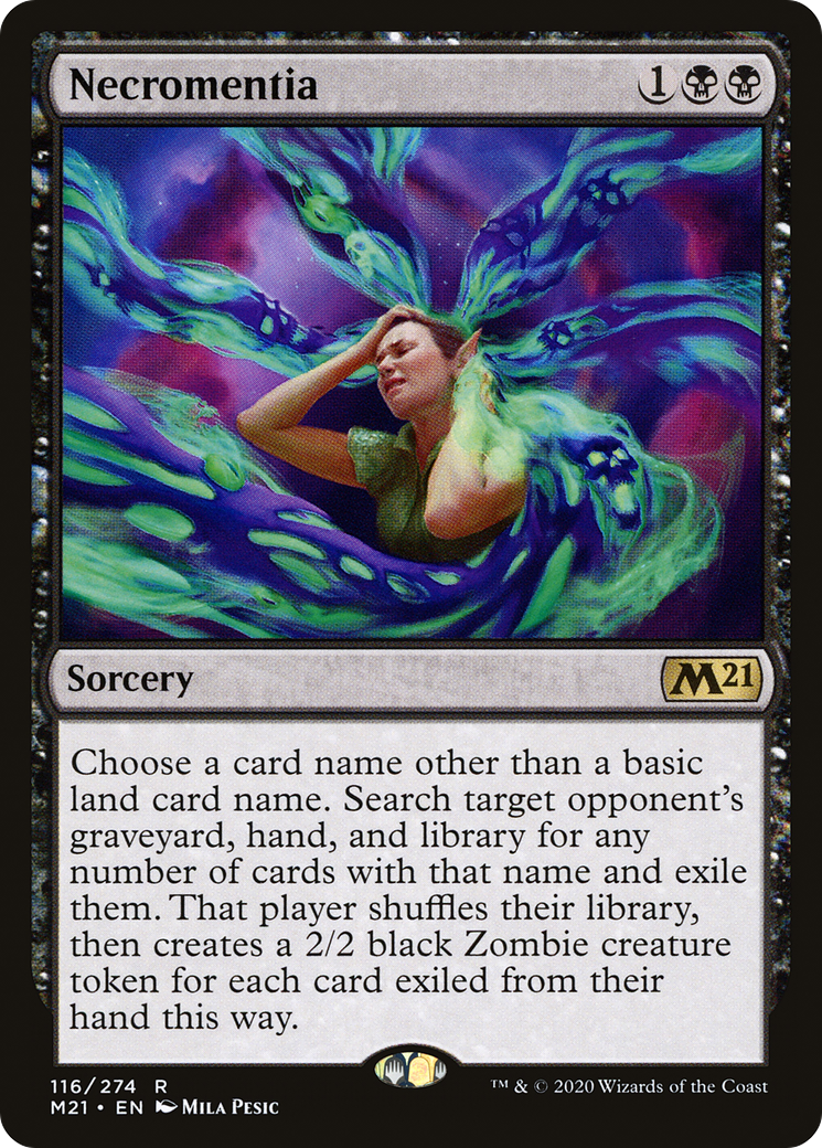 Necromentia (M21-116) - Core Set 2021 Foil